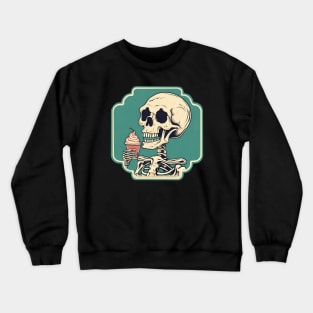 Skeleton ice cream Crewneck Sweatshirt